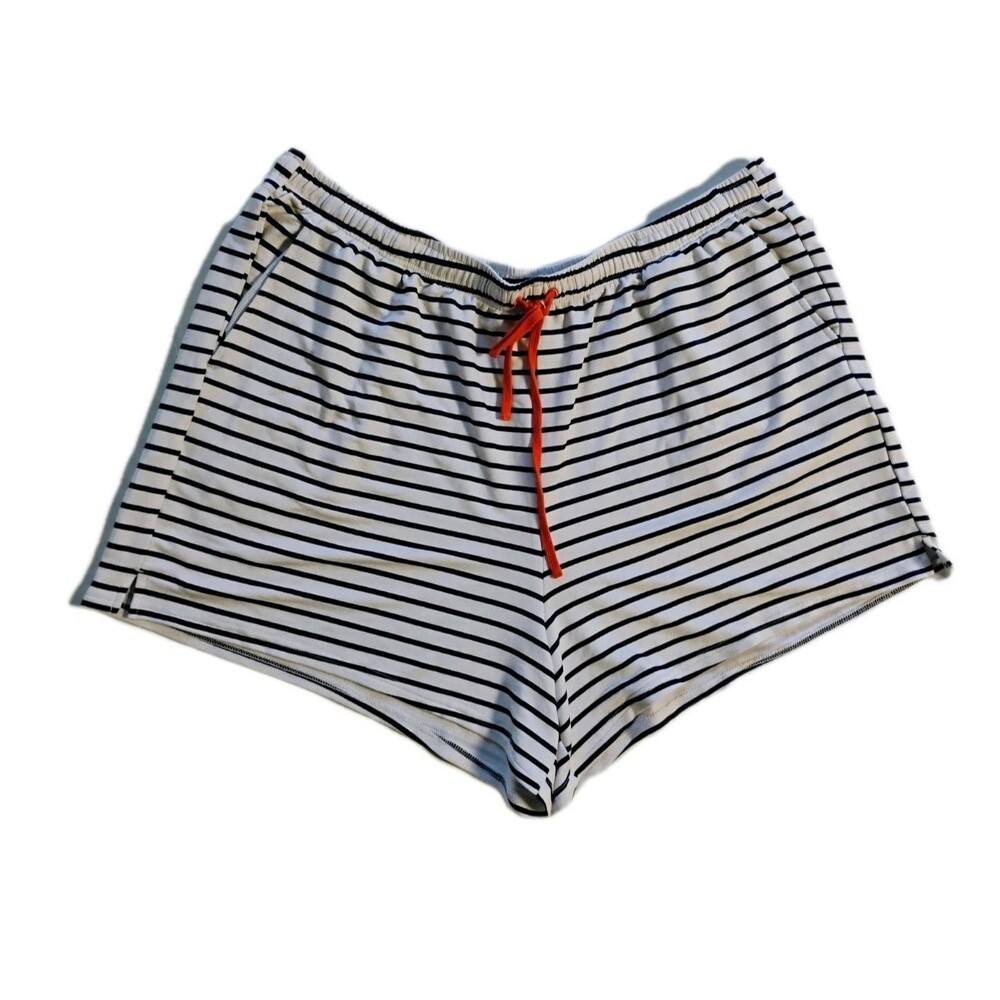 Fabletics Women's Plus Size  Blue/White Striped Shorts,‎ Size XXL/1X